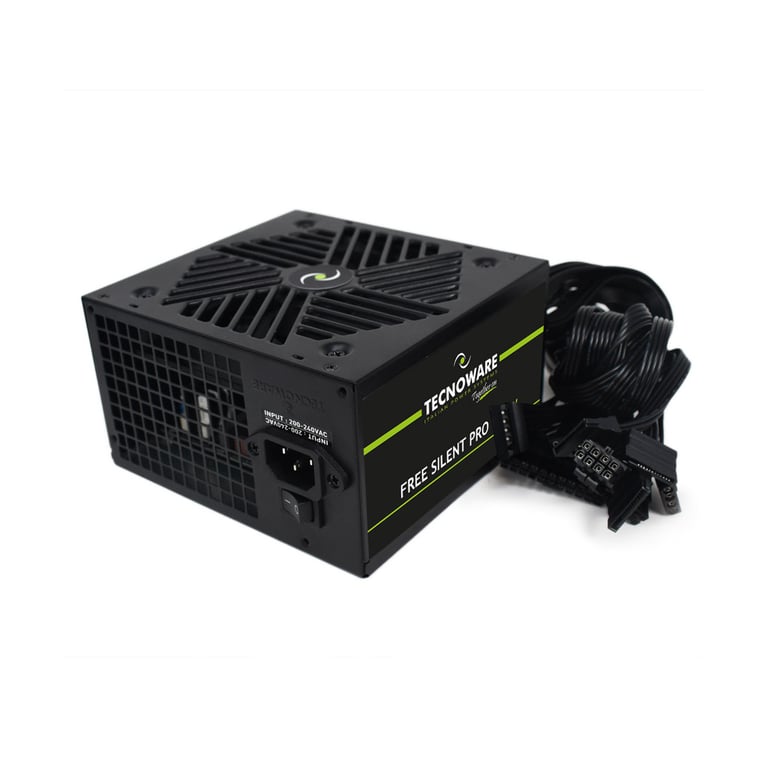 Tecnoware Alimentation Free Silent Pro 750 pour PC évolués avec Carte Graphique NVIDIA GeForce GTX RTX Ventilateur Silencieux connecteurs PCI E CPU 4+4 SATA Molex - vue 3