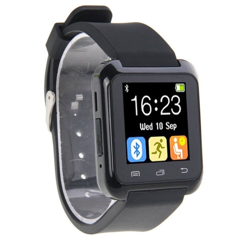 Montre Connectée Bluetooth Android ecran LCD kit main libre Noir