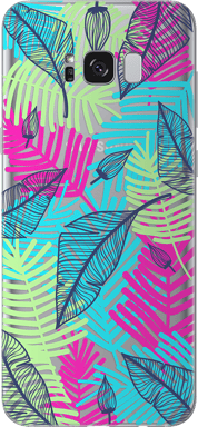 Cover per Samsung Galaxy S8 Semirigida Fogliame tropicale