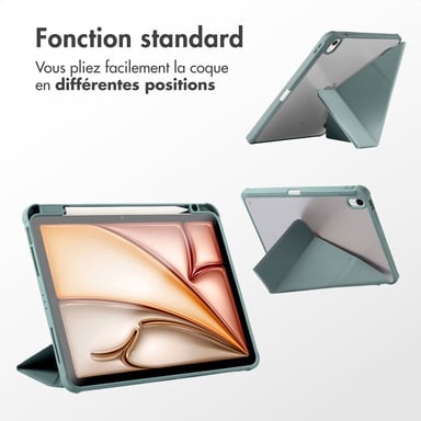imoshion Coque tablette Origami pour Apple iPad 11 (2025) 11 pouces A16 / iPad 10 (2022) 10.9 pouces - Vert foncé