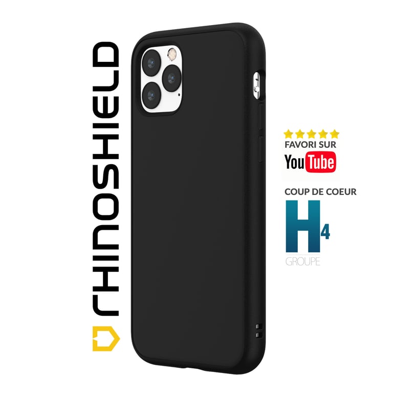 RhinoShield Coque Compatible avec [iPhone 13 Pro] SolidSuit - Housse Fine  avec Technologie Absorption des Chocs & Finition Premium - Noir Classic -  RhinoShield