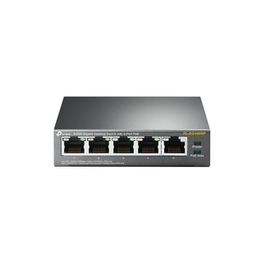 TP-Link TL-SG1005P Connessione Ethernet Gigabit (10/100/1000) non gestita, supporta l'alimentazione via Ethernet (PoE) Nero