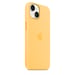 Coque en silicone avec MagSafe pour iPhone 14 Soleil pâle