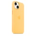 Custodia in silicone con MagSafe per iPhone 14 Pale Sun