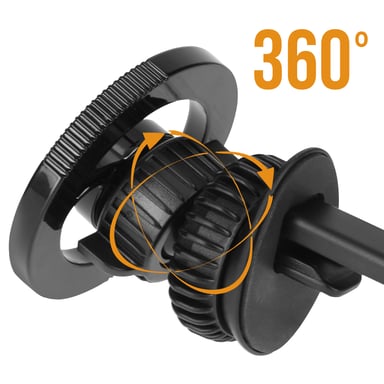 Support Voiture MagSafe Grille d'Aération Verrouillage Rotation Noir