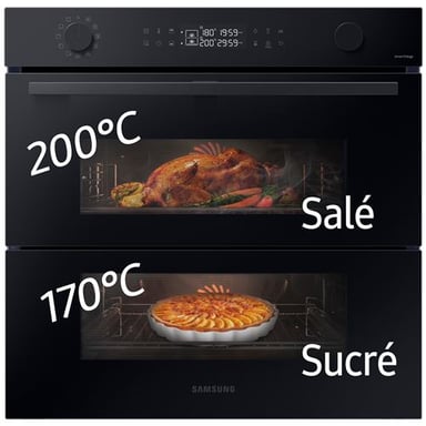 Four encastrable électrique Samsung NV7B4550VAK Dual Cook Flex 76 L Twin Convection Noir