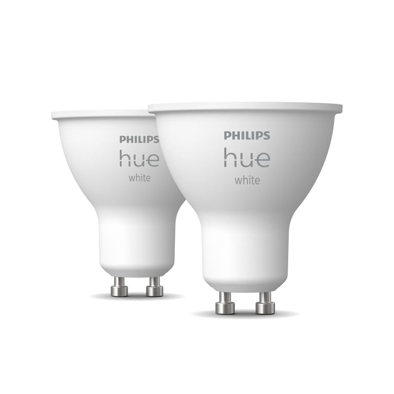 2 ampoules LED connecté Philips Hue GU10 400lm Bluetooth et Zigbee - vue 3