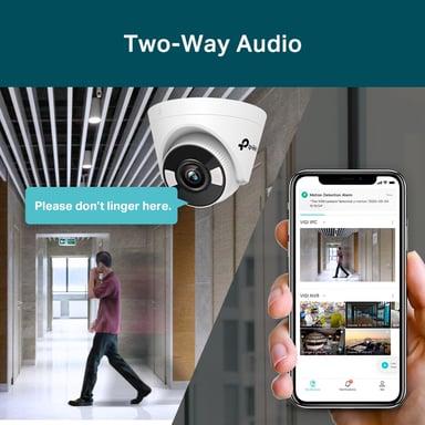 TP-Link VIGI C450 Torreta Cámara de seguridad IP Interior 2880 x 1620 Pixeles Techo