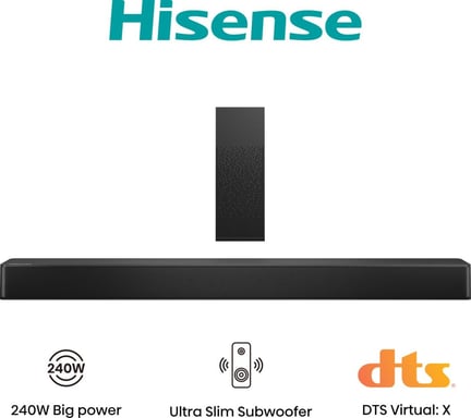 Hisense HS2100 altoparlante soundbar Nero 2.1 canali 240 W