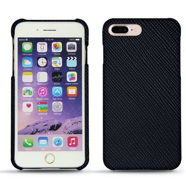 Apple iPhone 7 Plus Funda de piel - Tapa trasera - Negro - Piel saffiano