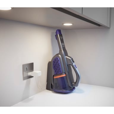 Black & Decker BHHV520BFP-GB aspiradora de mano Negro, Violeta Sin bolsa