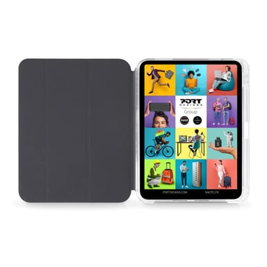 Port Designs 201351 funda para tableta 27,9 cm (11'') Folio con soporte para tarjetas Negro, Transparente