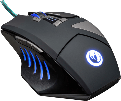 Ratón óptico negro Nacon de 8 botones y 2500 ppp