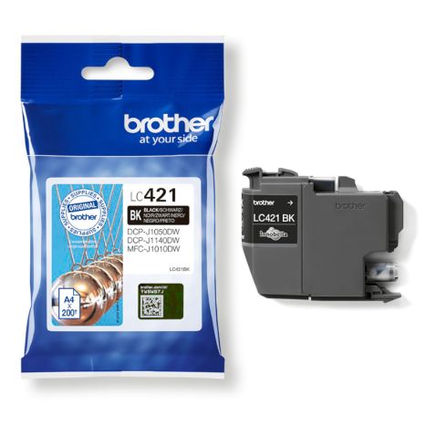 Cartouche noire originale Brother Lc421 - Lc421Bk [Pag-200] - Neuf