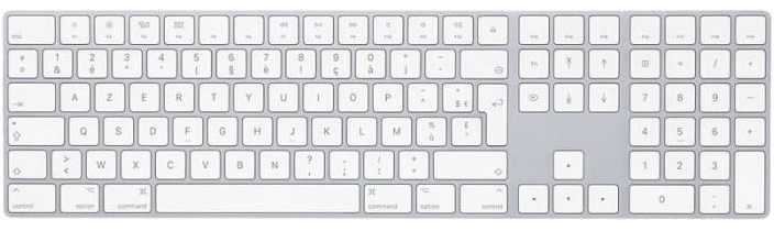 Apple Magic Keyboard avec pavé numérique - Argent - AZERTY
