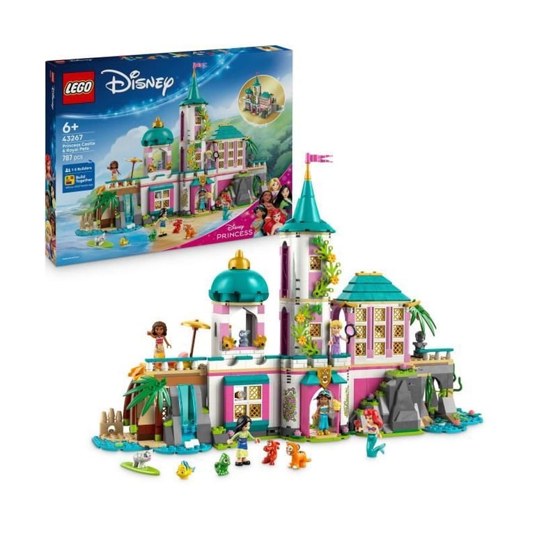 LEGO | Disney 43267 Le Château des Princesses et les Animaux Royaux - Jeu Fille des 6 ans - Neuf