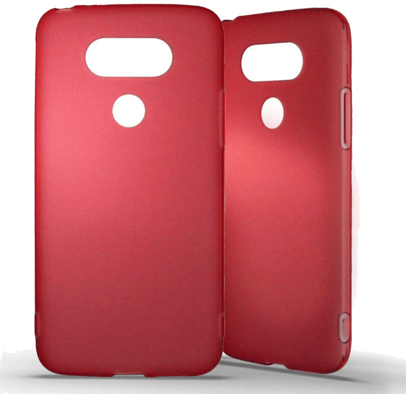 Coque silicone unie compatible Givré Rouge LG G5