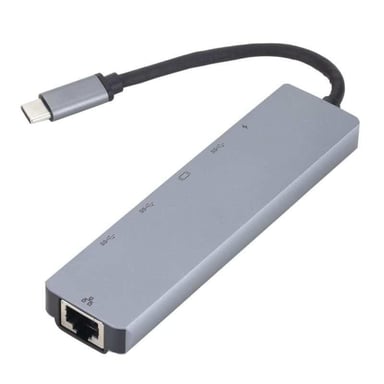 eSTUFF ES623012 base para portátil y replicador de puertos USB 3.2 Gen 1 (3.1 Gen 1) Type-C Gris