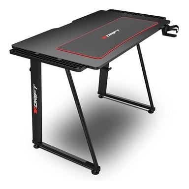 Scrivania da gioco Drift DZ75 nera con tappetino per mouse XL - Comfort e stabilità per una vittoria garantita