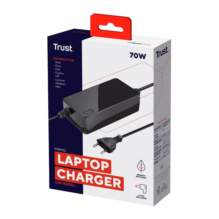 Trust Chargeur D'ordinateur Portable 22141 Noir - vue 3
