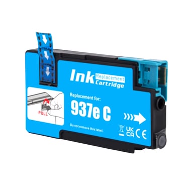 Cartuccia compatibile HP 937e XL ciano - Sostituisce le cartucce 4S6W6NE/4S6W2NE