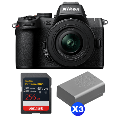 Fotocamera mirrorless Nikon Z50 II + 16-50mm f/3.5-6.3 VR + 1 SanDisk 256GB Extreme PRO UHS-II + 3 Nikon EN-EL25a + Ebook ''20 consigli per foto che colpiscono''