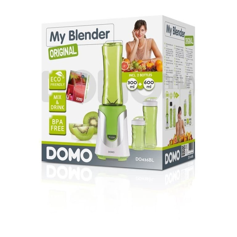 Blender individuel DOMO DO436BL 2 bols 600 ml et 300 ml inclus - vue 4