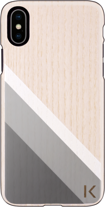 Coque en bois de frêne pour Apple iPhone X/XS, Vert forêt