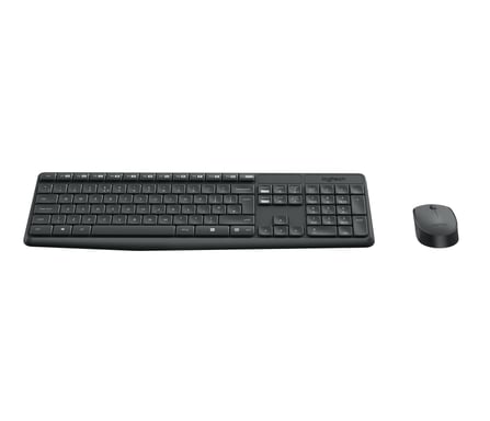 LOGITECH MK235 Conjunto de teclado y ratón - Inalámbrico - AZERTY - Receptor USB