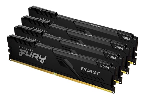 Kingston Technology FURY Beast 64GB 3200MT/s DDR4 CL16 DIMM (Kit de 4) 1Gx8 Black