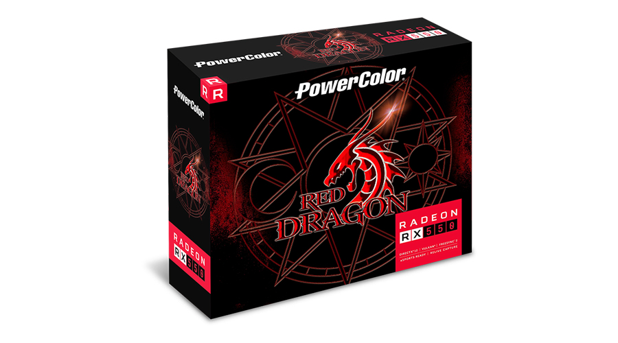 PowerColor Dragon AXRX 550 4GBD5 HLE carte graphique AMD Radeon RX 550 4 Go GDDR5 Neuf - vue 3
