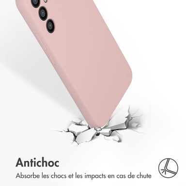 Accezz Coque Liquid Silicone pour Samsung Galaxy A34 (5G) - Rose