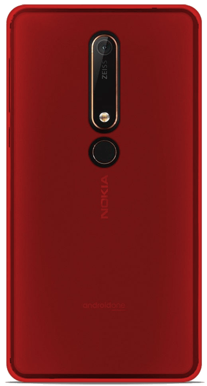 Coque silicone unie compatible Givré Rouge Nokia 6 2018