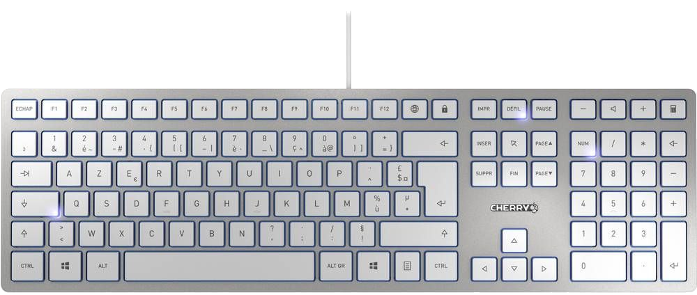 Clavier Cherry KC-6000 USB (Argent/Blanc)