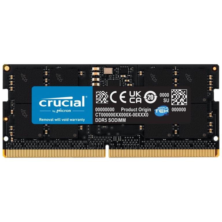 Crucial CT16G56C46S5 module de mémoire 1 x DDR5 5600 MHz ECC Neuf - vue 2