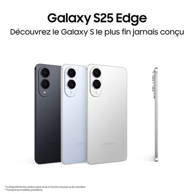 Galaxy S25 Edge (5G) 256 Go, Titane Noir