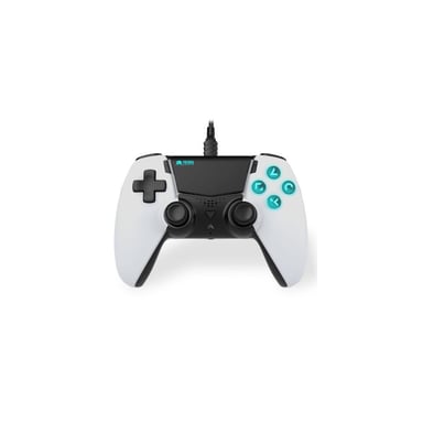 Manette filaire Freaks And Geeks blanche pour PlayStation 5 et PS5 Slim, câble 3 m