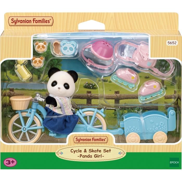 Sylvanian Family 5652 : La fille panda son vélo et sa remorque Epoch d'enfance - vue 4