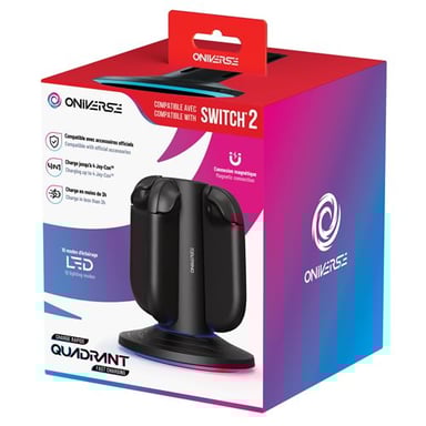 Soporte de charge 4 Joycons Oniverse Noir pour Nintendo Switch™ 2