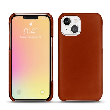 Apple iPhone 13 mini Funda de piel - Tapa trasera - Negro - Piel lisa