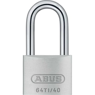 Cadenas ABUS TITALIUM 64TI/45 45 mm Aluminium Nano Protect 5 goupilles Acier cémenté Gris aluminium