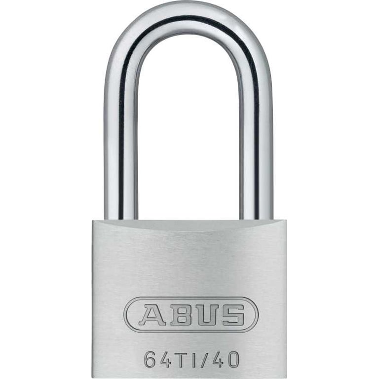 Cadenas ABUS TITALIUM 64TI45 45 mm Aluminium Nano Protect 5 goupilles Acier cémenté aluminium Neuf