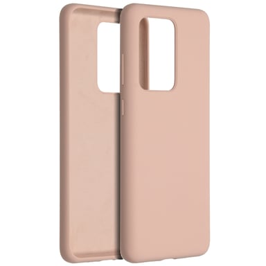 Accezz Coque Liquid Silicone pour Samsung Galaxy S20 Ultra - Rose