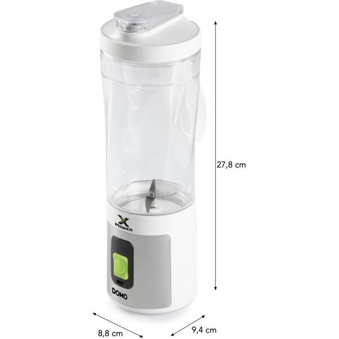 Blender portable sans fil DOMO DO752BL XPOWER 600 ml - vue 4