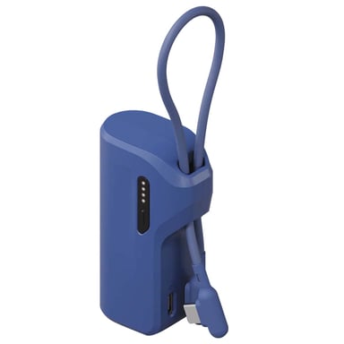 Powerbank Thumboost 5000mAh 2x Ports USB-C 20W avec Câble USB-C Bleu