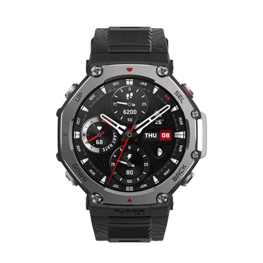 Amazfit T-Rex 3 3,81 cm (1.5'') AMOLED 48.5 mm Digital 480 x 480 Pixeles Pantalla táctil Negro Wifi GPS (satélite)