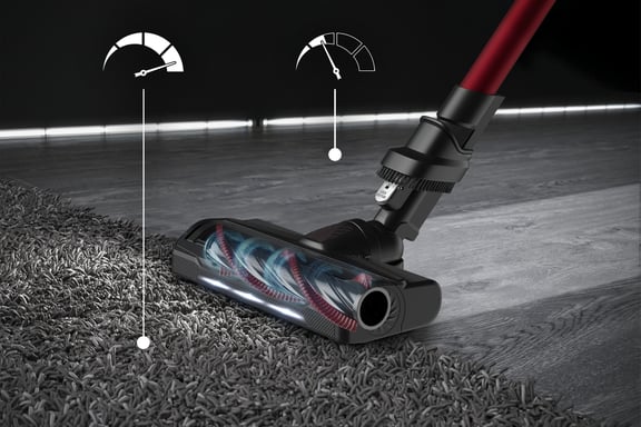 Rowenta X-Force Flex 9.60 RH2079 aspirateur Noir, Rouge Sans sac