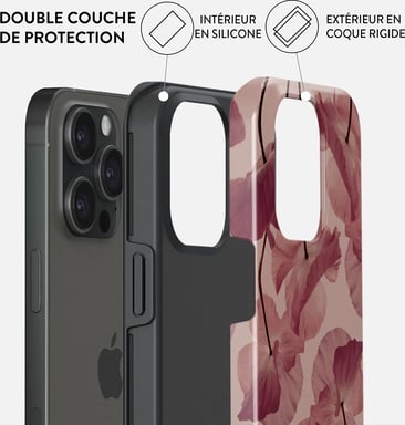 Burga Funda para iPhone 15 Pro Max Tough A prueba de golpes modelo Tender Kiss Rojo