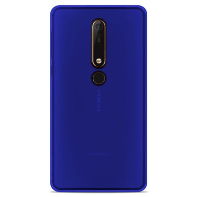 Coque silicone unie compatible Givré Bleu Nokia 6 2018