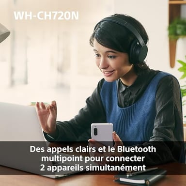Sony WH-CH720 Casque Avec fil &sans fil Arceau Appels/Musique USB Type-C Bluetooth Noir